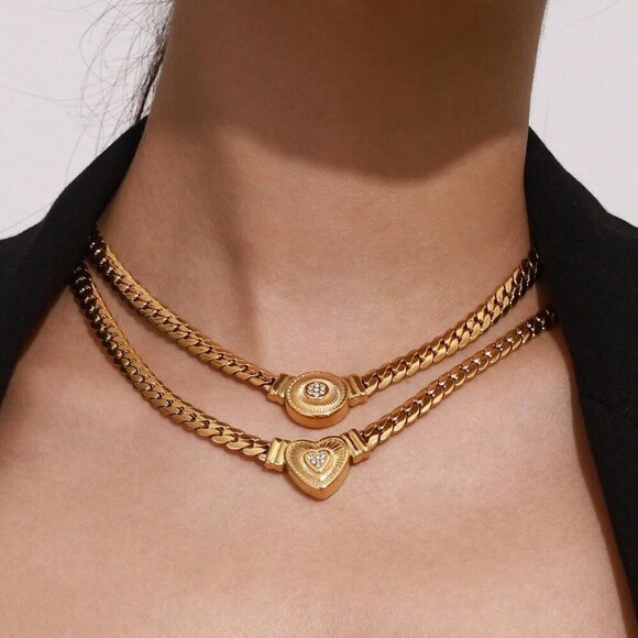 Golden Boho Women's Anti Tarnish Stainless Steel Rope Necklace - Picture 4 of 10